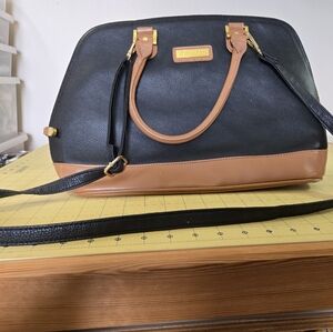 Joy & Iman large organizer handbag, black/brown